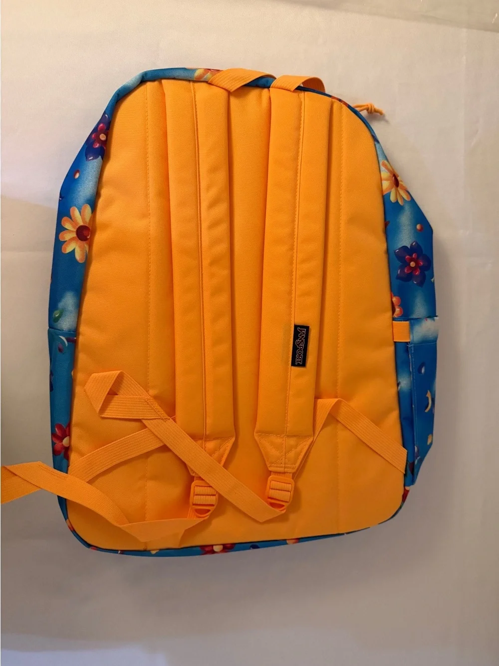 JanSport SuperBreak Blue Floral Backpack NWT School Travel